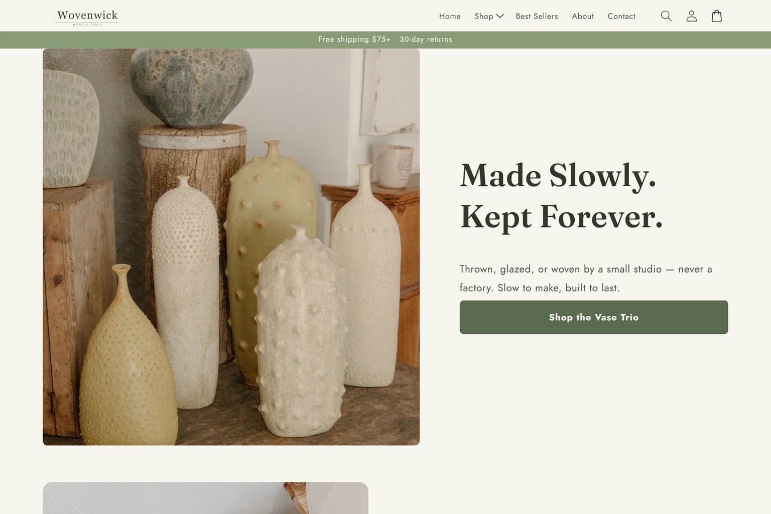 Preview of a home and decor store built with Pixelion