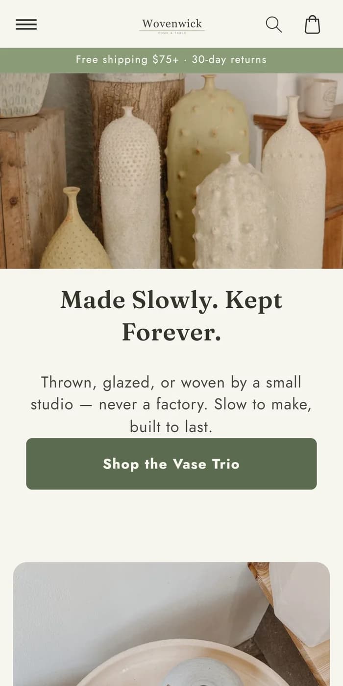 Preview of a home and decor store built with Pixelion